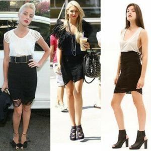 Alexander Wang Black Pencil Cage Draped Skirt (Size 2)